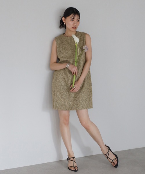Picone×BULBU-BU ツイードワンピ セール】tweed mini one piece / ツイードショート丈ワンピース