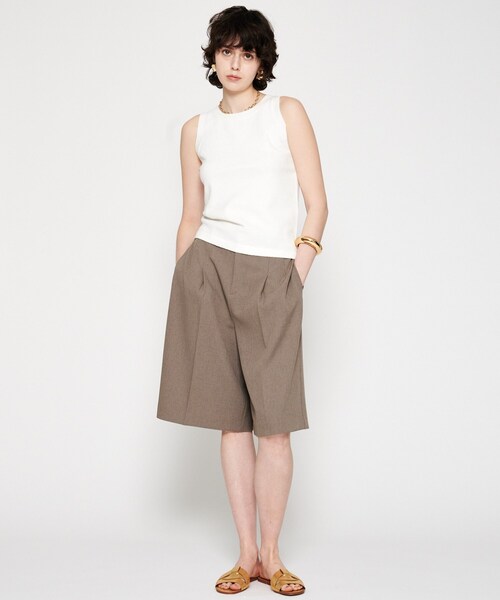 cloenc（クロエンス）の「【手洗い可】ブークレータンクトップ（タンクトップ・レディース・ナチュラル/ブラック/ホワイト系・02）」の4枚目の写真