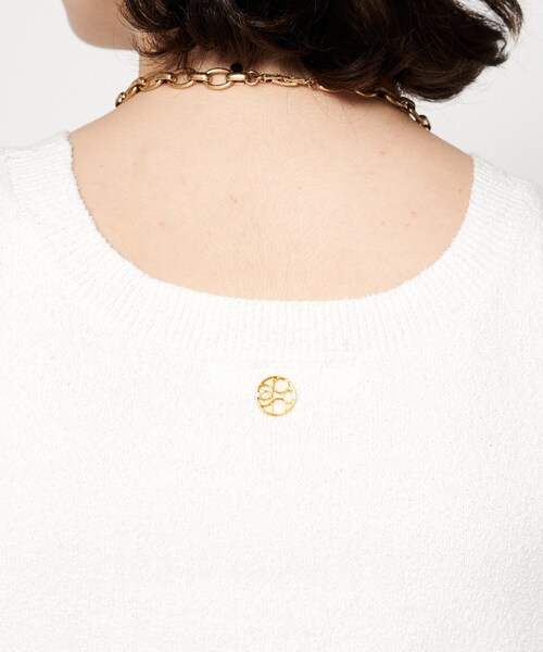 cloenc（クロエンス）の「【手洗い可】ブークレータンクトップ（タンクトップ・レディース・ナチュラル/ブラック/ホワイト系・02）」の7枚目の写真