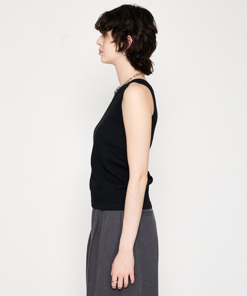 cloenc（クロエンス）の「【手洗い可】ブークレータンクトップ（タンクトップ・レディース・ナチュラル/ブラック/ホワイト系・02）」の15枚目の写真