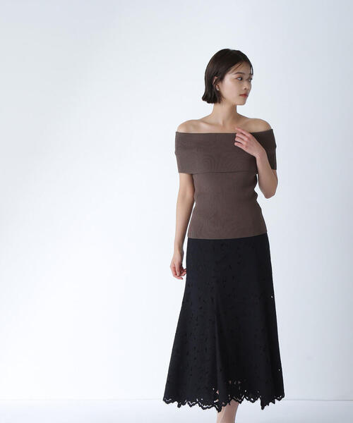 NB869@ NATURAL BEAUTY セットアップ スカート 42/XL. セール】◇ ラッフルレース SETUP スカート（スカート