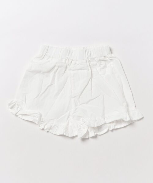 Bambin(ボンバン)の「【 Bambin / ボンバン 】 裾フリル ショートパンツ(デニムパンツ・キッズ・ホワイト/ライトブルー・90/110/120/140/130/100)」の7枚目の写真