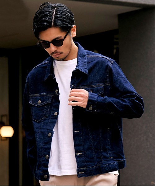 HANES(ヘインズ)の「『Hanes/ヘインズ』デニムジャケット(デニムジャケット・メンズ・ブルー/ネイビー・L/LL/M)」の1枚目の写真