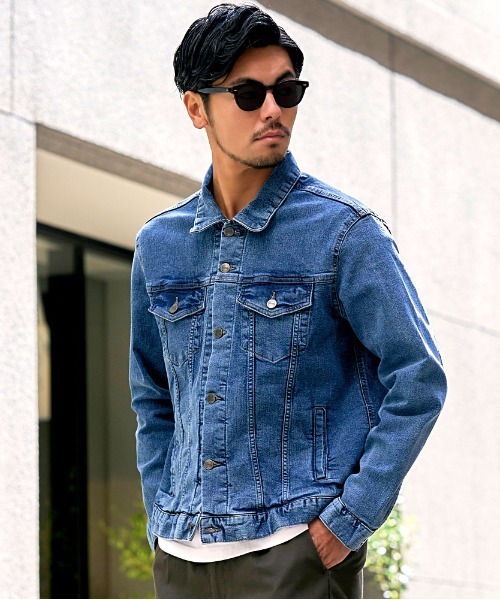 HANES(ヘインズ)の「『Hanes/ヘインズ』デニムジャケット(デニムジャケット・メンズ・ブルー/ネイビー・L/LL/M)」の2枚目の写真