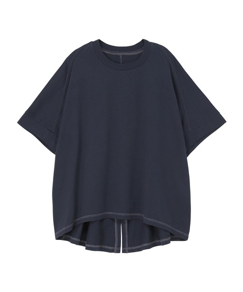 【新品】ZUCCa / スクエアロゴジャージィ / カットソー ホワイト ZUCCa / S スクエアロゴジャージィ / ワンピース(M navy(13
