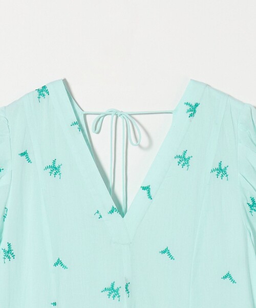 NE QUITTEZ PAS!（ヌキテパ）の「＜ne Quittez pas＞リーフシシュウ ギャザースリーブ ワンピース＜Select by EMMEL REFINES＞（ワンピース・レディース・ブラック/ライム・FREE）」の9枚目の写真