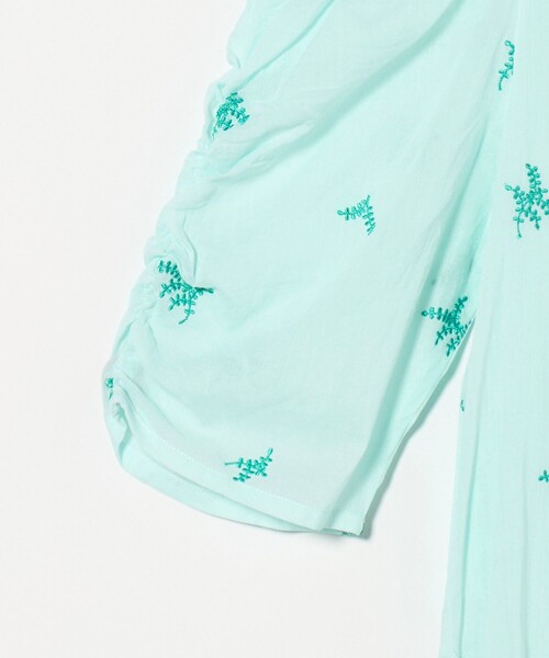 NE QUITTEZ PAS!（ヌキテパ）の「＜ne Quittez pas＞リーフシシュウ ギャザースリーブ ワンピース＜Select by EMMEL REFINES＞（ワンピース・レディース・ブラック/ライム・FREE）」の8枚目の写真