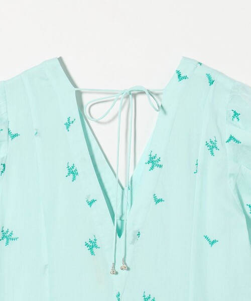 NE QUITTEZ PAS!（ヌキテパ）の「＜ne Quittez pas＞リーフシシュウ ギャザースリーブ ワンピース＜Select by EMMEL REFINES＞（ワンピース・レディース・ブラック/ライム・FREE）」の5枚目の写真