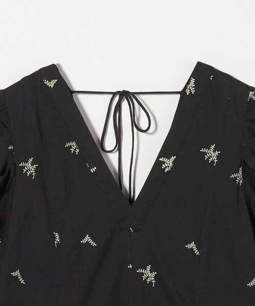 NE QUITTEZ PAS!（ヌキテパ）の「＜ne Quittez pas＞リーフシシュウ ギャザースリーブ ワンピース＜Select by EMMEL REFINES＞（ワンピース・レディース・ブラック/ライム・FREE）」の14枚目の写真