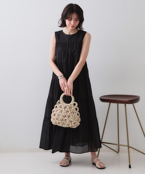 OPAQUE.CLIP（オペークドットクリップ）の「リングメッシュデザインバッグ（ハンドバッグ・レディース・アイボリー/ブラック・00）」の4枚目の写真