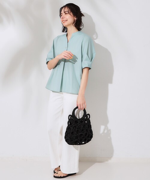 OPAQUE.CLIP（オペークドットクリップ）の「リングメッシュデザインバッグ（ハンドバッグ・レディース・アイボリー/ブラック・00）」の6枚目の写真