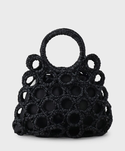 OPAQUE.CLIP（オペークドットクリップ）の「リングメッシュデザインバッグ（ハンドバッグ・レディース・アイボリー/ブラック・00）」の7枚目の写真