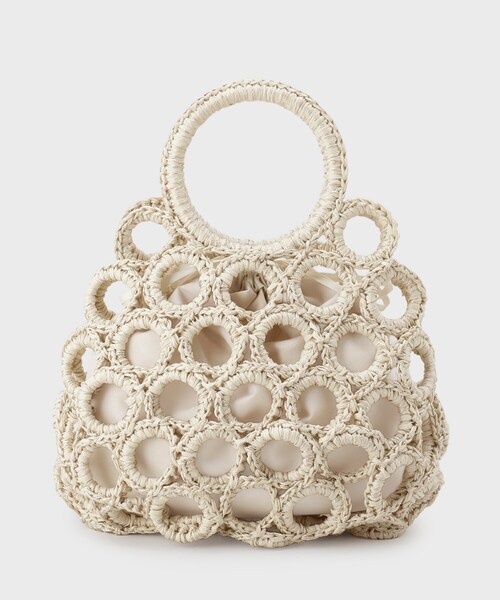 OPAQUE.CLIP（オペークドットクリップ）の「リングメッシュデザインバッグ（ハンドバッグ・レディース・アイボリー/ブラック・00）」の8枚目の写真