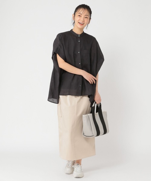 かえるくん 様 美品♪[clip.tab] 24SSリネンフレンチシャツ 2 Double cuff French sleeve linen style shirt / ダブルカフ