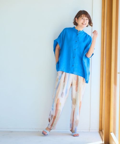 かえるくん 様 美品♪[clip.tab] 24SSリネンフレンチシャツ 2 セール】《ウタオ》フレンチリネンドルマンシャツ（シャツ