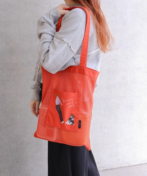 ACCOMMODE（アコモデ）の「エリクリン/コンビメッシュトート（トートバッグ・レディース・オレンジ/ブルー/グレー・FREE）」の4枚目の写真