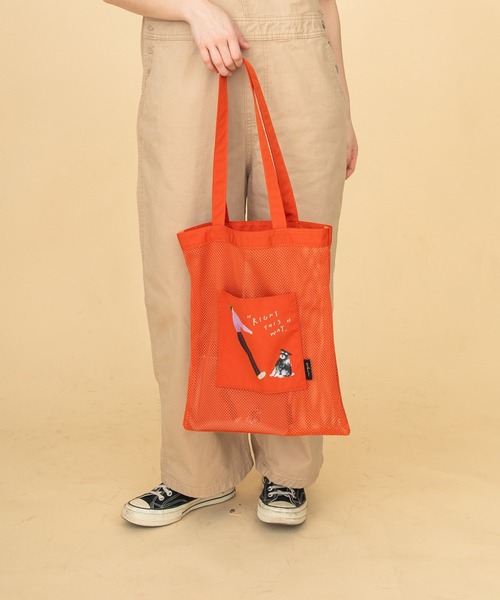 ACCOMMODE（アコモデ）の「エリクリン/コンビメッシュトート（トートバッグ・レディース・オレンジ/ブルー/グレー・FREE）」の5枚目の写真