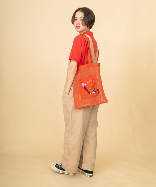 ACCOMMODE（アコモデ）の「エリクリン/コンビメッシュトート（トートバッグ・レディース・オレンジ/ブルー/グレー・FREE）」の8枚目の写真