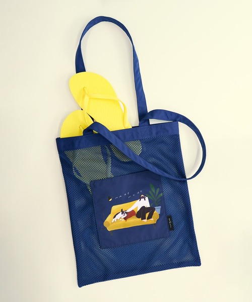 ACCOMMODE（アコモデ）の「エリクリン/コンビメッシュトート（トートバッグ・レディース・オレンジ/ブルー/グレー・FREE）」の14枚目の写真