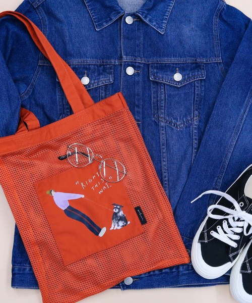 ACCOMMODE（アコモデ）の「エリクリン/コンビメッシュトート（トートバッグ・レディース・オレンジ/ブルー/グレー・FREE）」の15枚目の写真