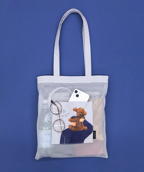 ACCOMMODE（アコモデ）の「エリクリン/コンビメッシュトート（トートバッグ・レディース・オレンジ/ブルー/グレー・FREE）」の17枚目の写真