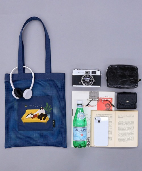 ACCOMMODE（アコモデ）の「エリクリン/コンビメッシュトート（トートバッグ・レディース・オレンジ/ブルー/グレー・FREE）」の21枚目の写真