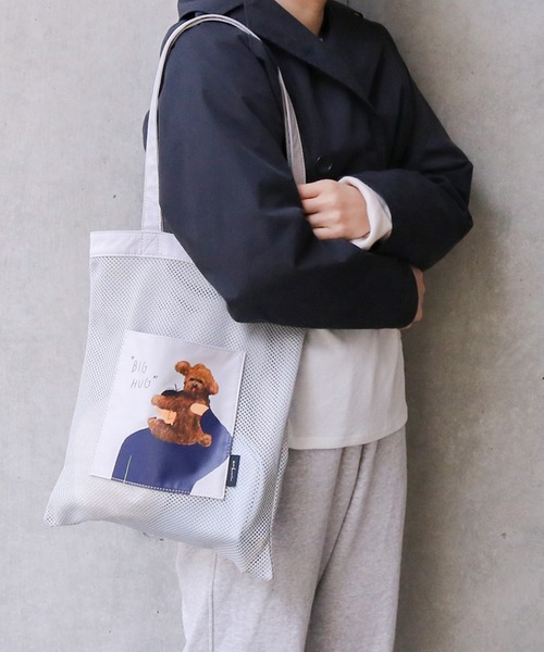 ACCOMMODE（アコモデ）の「エリクリン/コンビメッシュトート（トートバッグ・レディース・オレンジ/ブルー/グレー・FREE）」の22枚目の写真