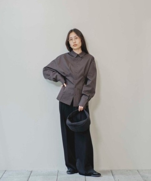 TODAYFUL（トゥデイフル）の「【TODAYFUL/トゥデイフル】Twill Wide Trousers/ツイルワイドトラウザーズパンツ（スラックス・レディース・ブラック/ベージュ/オリーブ・36/38）」の22枚目の写真