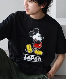 【Disney/ディズニー】ミッキー・ミニー キャラクター半袖Tシャツ メイドインジャパン