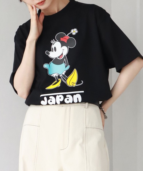 moussy ミッキーミニーTシャツJULIDY ディズニー 刺繍 黒 希少