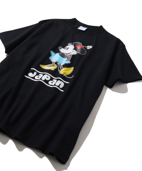 Disney（ディズニー）の「【Disney/ディズニー】ミッキー・ミニー キャラクター半袖Tシャツ メイドインジャパン（Tシャツ/カットソー・メンズ・ホワイト系/ホワイト系1/ブラック系/ブラック系1・M/L/XL）」の14枚目の写真