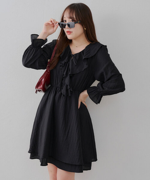 セール】ラッフルフリルミニワンピース（ワンピース
