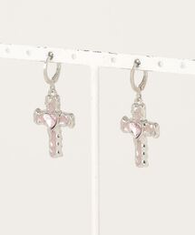 HIKA（ヒカ）の「【HIKA／ヒカ】ハートクロスピアス（ピアス（両耳用））」