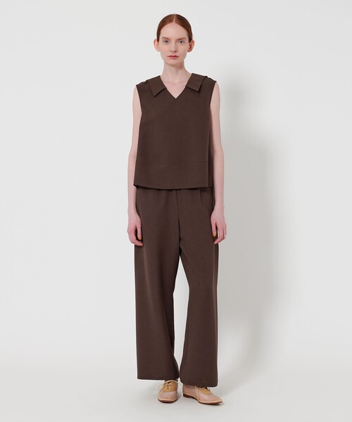 Steven Alan(スティーブンアラン)の「<Steven Alan>ノースリーブ カラー ブラウス(シャツ/ブラウス・レディース・ダークブラウン/ブラック・S/M)」の4枚目の写真