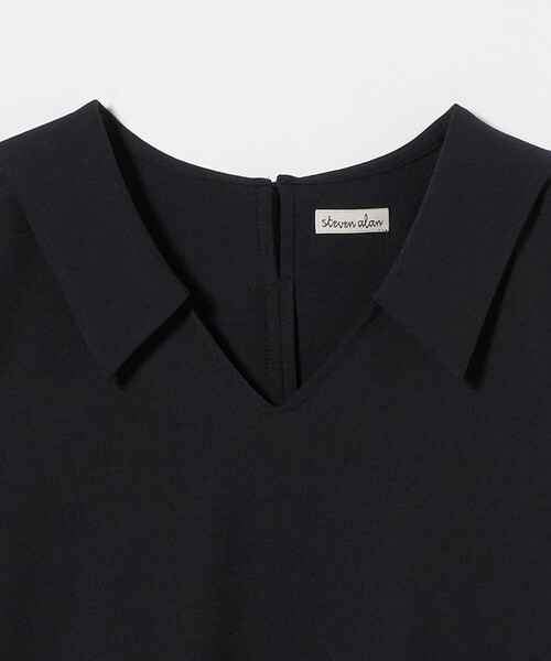 「Steven Alan」 ノースリーブブラウス SMALL ブラック レディース セール】＜Steven Alan＞ノースリーブ カラー ブラウス（シャツ