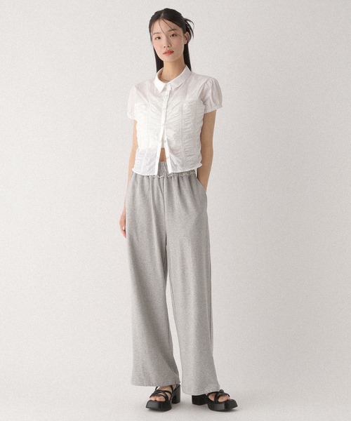 Heather(ヘザー)の「ギャザーナイロン半袖シャツ 497264(シャツ/ブラウス・レディース・ブラック/レッド/オフホワイト・FREE)」の15枚目の写真