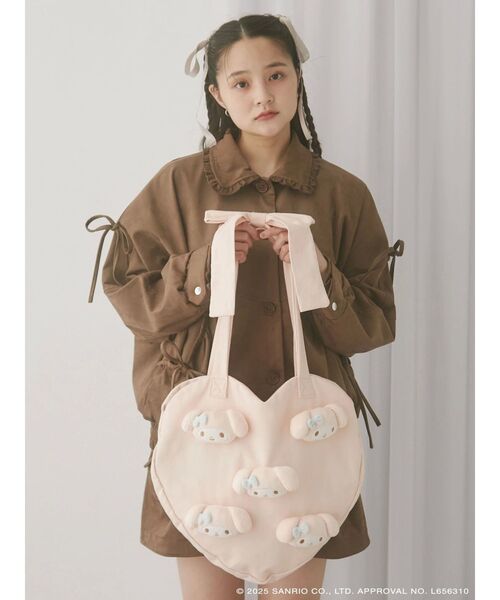 メロクロコラボ】My Melody heart tote bag(PINK)（トートバッグ