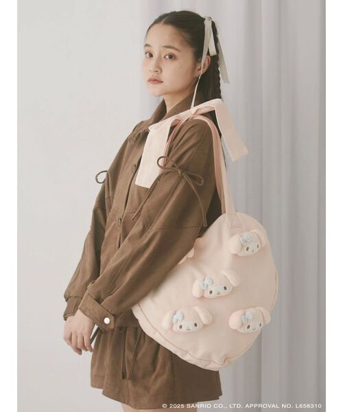 メロクロコラボ】My Melody heart tote bag(PINK)（トートバッグ