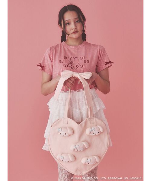 【★安心の定価販売★】 Melody メロクロコラボ】My heart bag(PINK)（トートバッグ tote バッグ