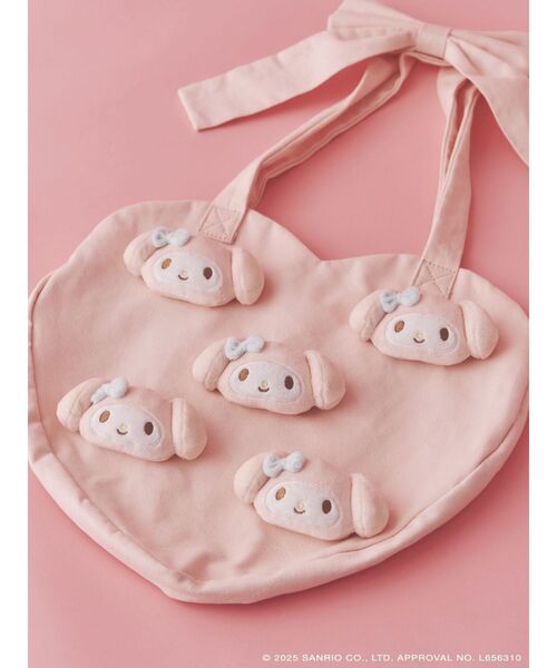 メロクロコラボ】My Melody heart tote bag(PINK)（トートバッグ