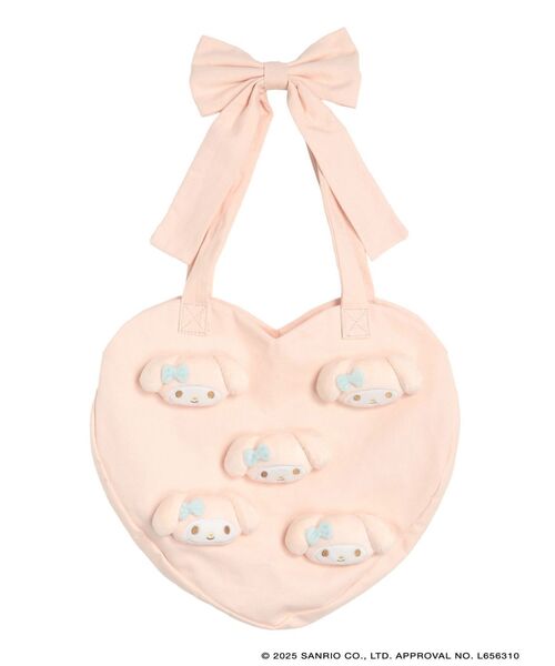 merry jenny サンリオ コラボ トートバッグ マイメロディ ピンク メロクロコラボ】My Melody heart tote bag(PINK)（トートバッグ
