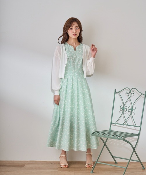 2025春夏新作ウォッシャブルノースリタックワンピース