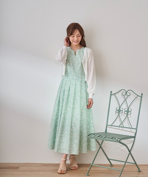 2025春夏新作ウォッシャブルノースリタックワンピース
