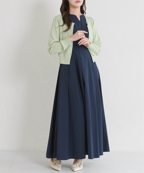 31 Sons de mode（トランテアン　ソン　ドゥ　モード）の「ウォッシャブル ノースリタックワンピース（ワンピース・レディース・ブラック/オフホワイト/ライトグリーン/イエロー/ブラウン・S/M）」の19枚目の写真