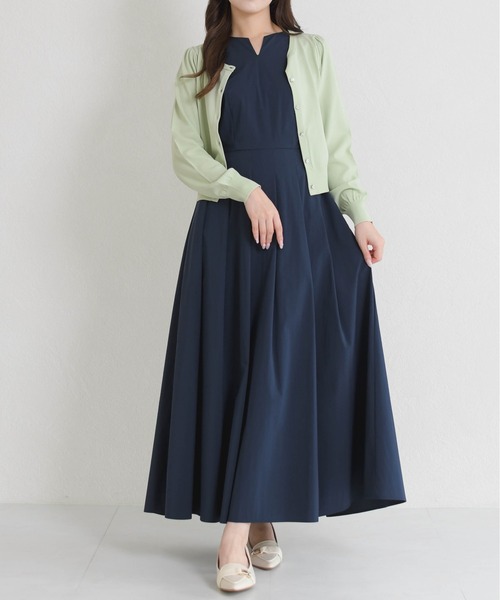 31 Sons de mode（トランテアン　ソン　ドゥ　モード）の「ウォッシャブル ノースリタックワンピース（ワンピース・レディース・ブラック/オフホワイト/ライトグリーン/イエロー/ブラウン・S/M）」の20枚目の写真