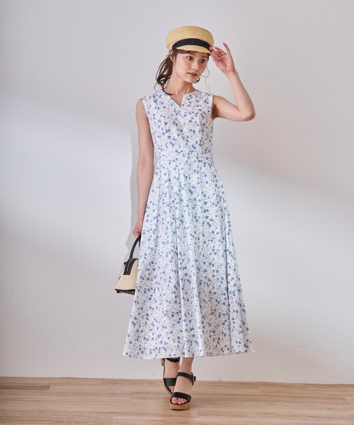 31 Sons de mode(トランテアン ソン ドゥ モード)の「ウォッシャブル ノースリタックワンピース(ワンピース・レディース・ブラック/オフホワイト/ライトグリーン/イエロー/ブラウン・S/M)」の21枚目の写真