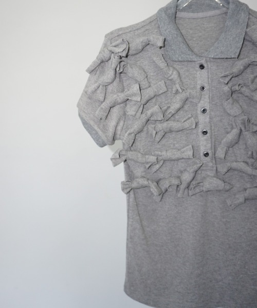 LONSLAN（ロンスラン）の「【LONSLAN】3Dモチーフニットトップス LONW25s045（ニット/セーター・レディース・グレー・M）」の8枚目の写真