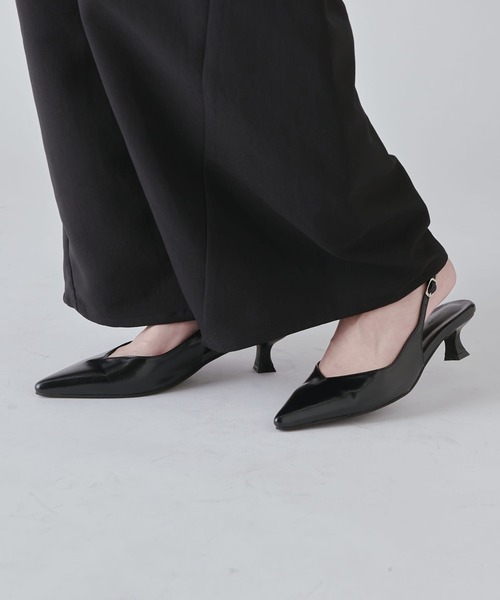 Lui's(ルイス)の「シンプルバックストラップミュール(パンプス・レディース・ピンク/ブラック・23.5/24.5)」の15枚目の写真