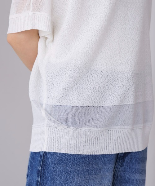 Bou Jeloud（ブージュルード）の「サマーニットプルオーバー（Tシャツ/カットソー・レディース・ブラック/オフホワイト/ブルー・FREE）」の20枚目の写真