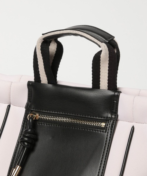 BAYFLOW（ベイフロー）の「[500mlペットボトルも入る]ポケット付きボンディングショルダー（ショルダーバッグ・レディース・グレー/ホワイト/ライトブルー/ブラック/イエロー・FREE）」の13枚目の写真